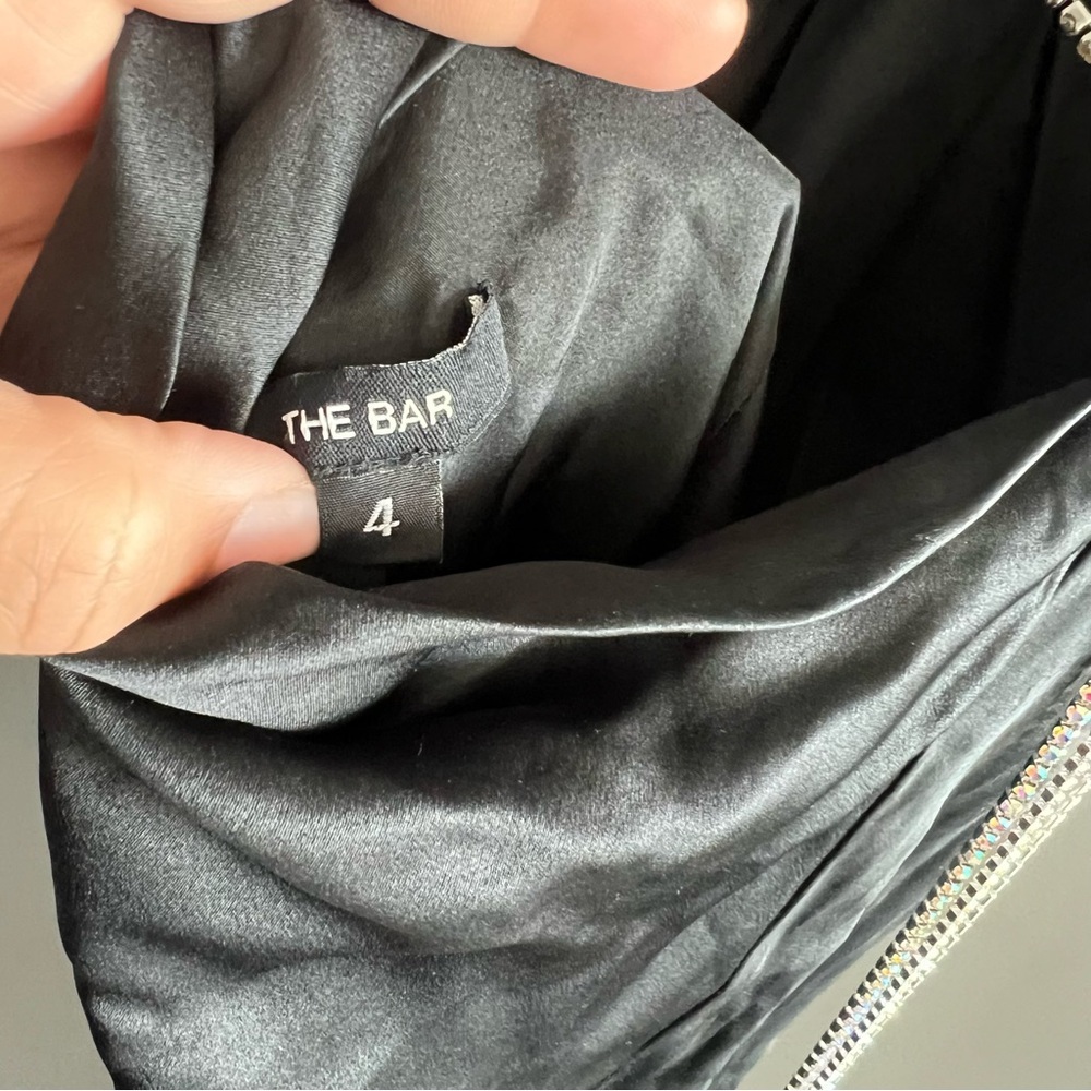 The Bar Pierre Gown maxi dress silk open back in black size 4 - Picture 9 of 16